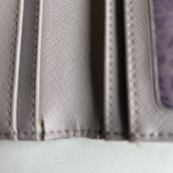 Kate Spade Grey Gold Crossgrain Leather Wallet - Picture 10 of 13